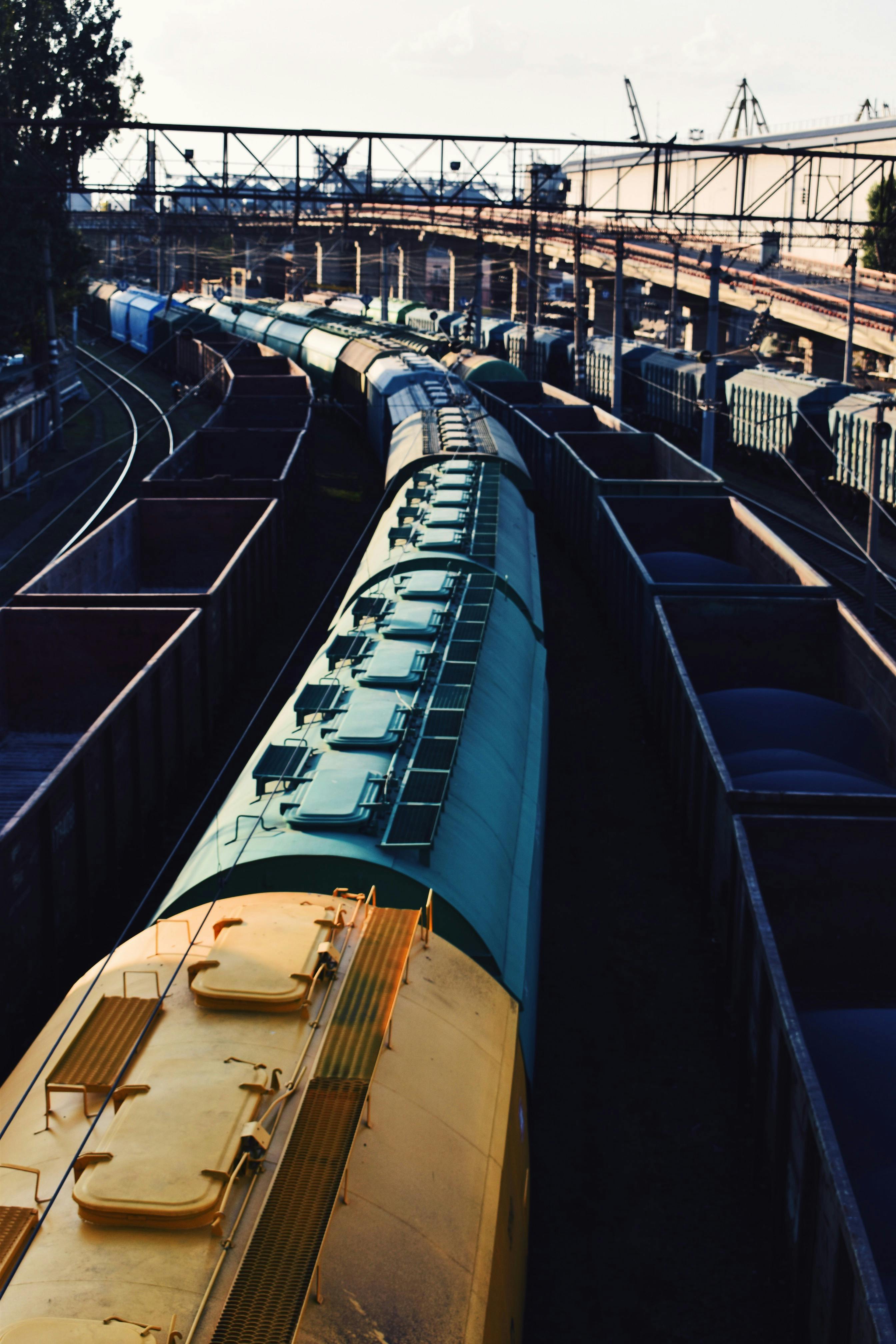 Modern transportation fleet ready for delivery